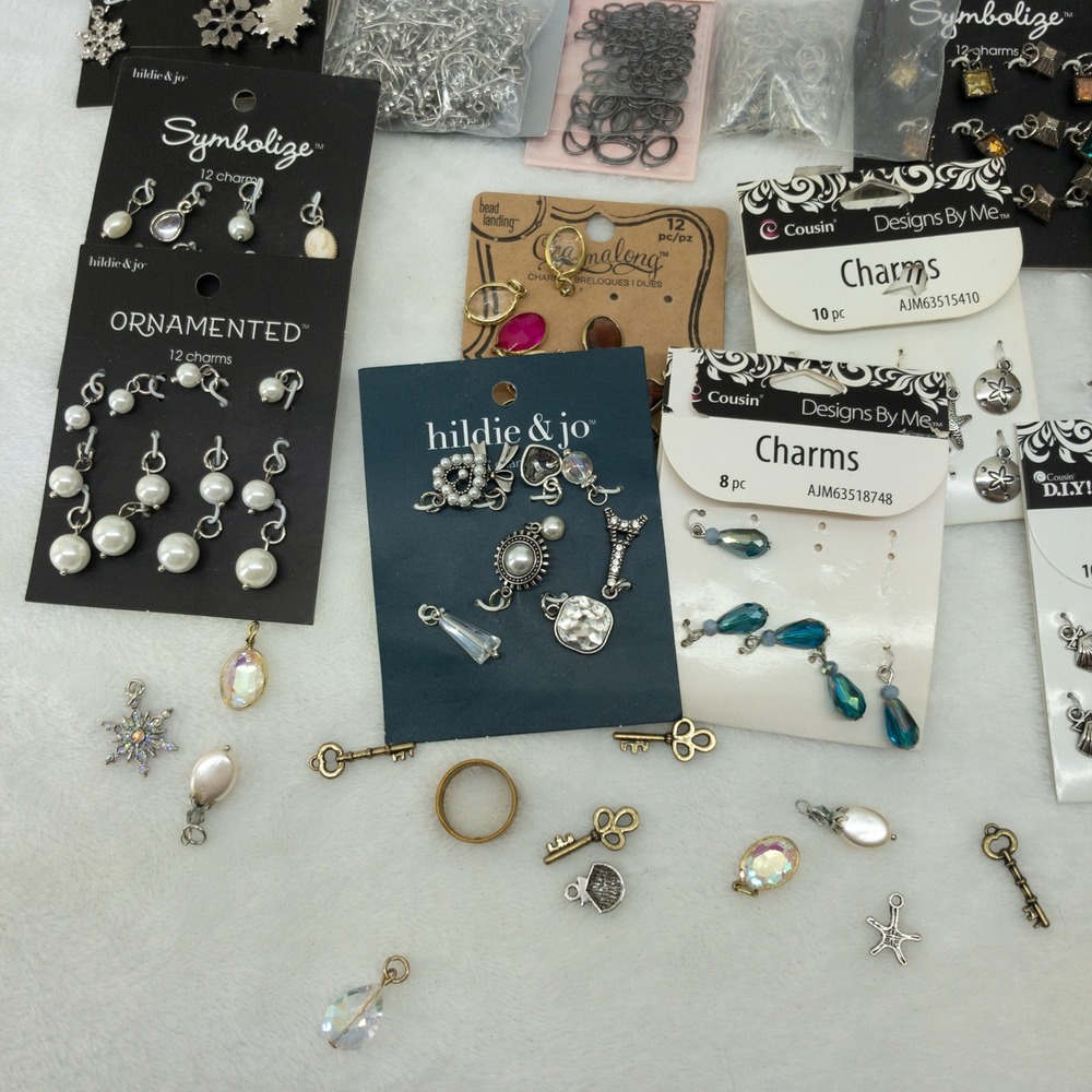 Earring Making Supplies Lot Jewelry Charms Findings Tools Jump Rings Storage - Picture 6 of 14